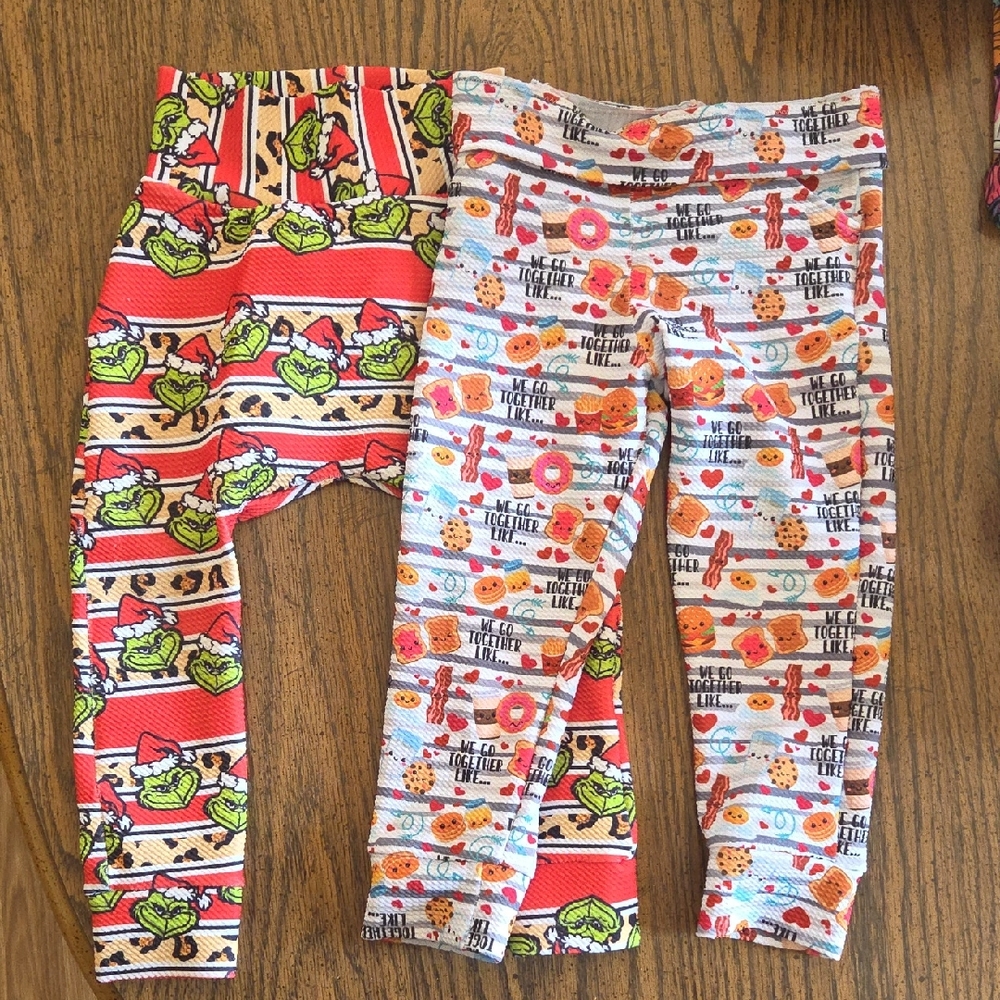 Bundle Of 2 Kids Printed Leggings